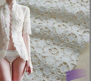 Lace Fabric White Cotton Flower Gauze Wedding Fabric 55 1 Width 1