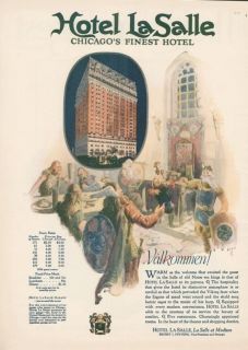 1923 Hotel La Salle in Chicago Ad Ergo Art