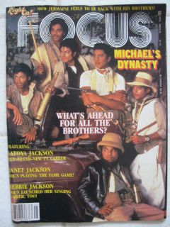 Right on Focus Magazine Michael Jackson Latoya Janet Rebbie Joe