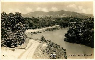 NC Lake Lure Real Photo Mountains Early T82247