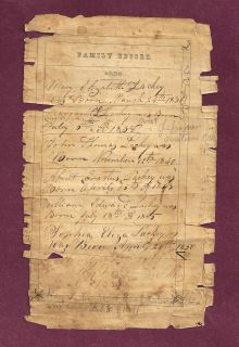 1800s Ohio Lackey Family Record Birth Marriages Genealogy Historical