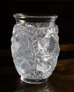LALIQUE Crystal BAGATELLE Vase with 12 Birds EXCELLENT CONDITION