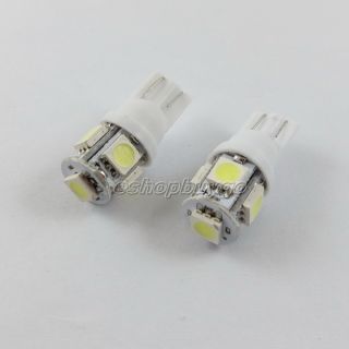 Pcs White 12V T10 194 168 W5W 5 SMD LED Car Light Bulbs