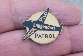 1930s Langendorf Bread Phantom Pilot Patrol Premium Pin