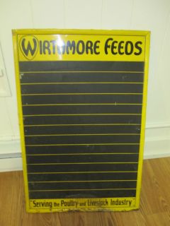  Wirthmore Feeds Farm Advertising Sign Large Chalkboard Menu Rare