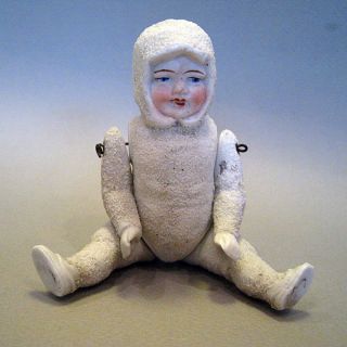 Largest Size Jointed German Snow Baby Wire Strung Pic 13 31A
