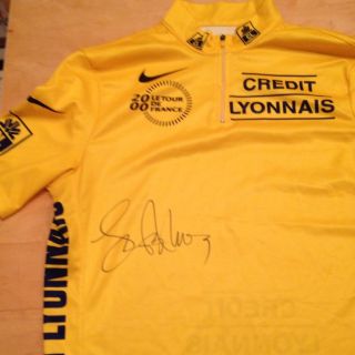 Lance Armstrong Signed Jersey Yellow Tour de France with COA