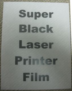New Super Black Laser Film 100 Sheets Box 8 5x11