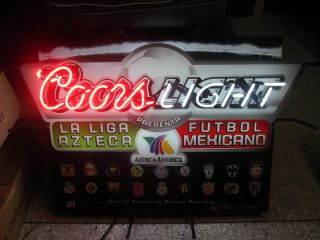 Coors Light La Liga AZTECA Futbol Mexicana NEON SIGN For Arcade Man