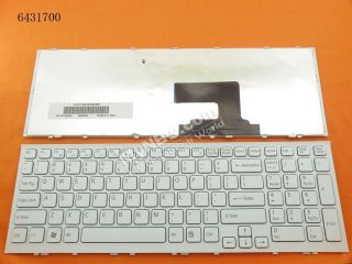 New Sony VPC EE Series Laptop Keyboard US White Frame White