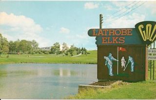 Elks 907 Country Club Latrobe PA Postcard