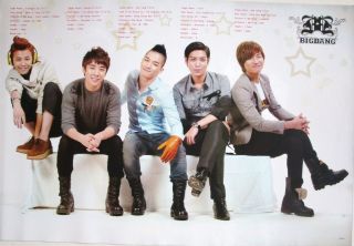 Big Bang Group Sitting Together Poster Korean Boy Band K Pop Music