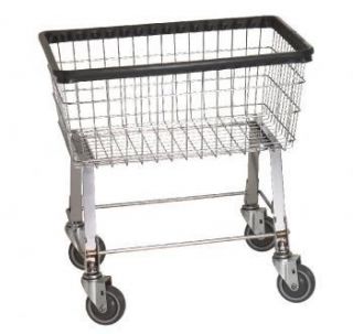 Economy Laundry Cart 2 1 2 Bushel on Wheels w Basket