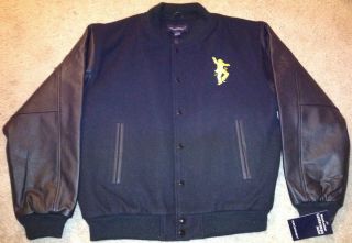 Leather Letterman Jacket SPECIAL Larry King Edition by Port Authority