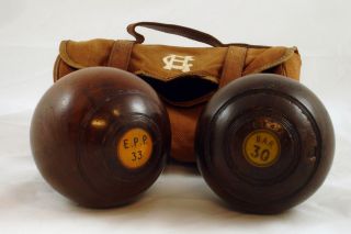 Antique English Lawn Bowling Balls