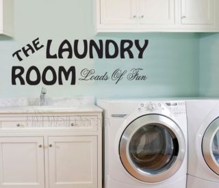 Laundry Room Wall Decal for Your Home 4 Designs in 12 Colours for You