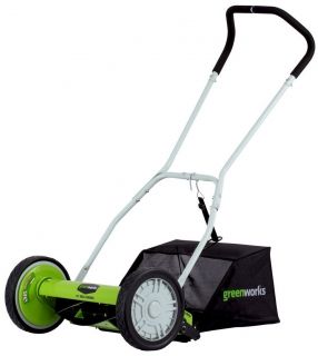 25052 16 inch 5 Blade Push Reel Lawn Mower with Grass Catcher