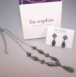 Lia Sophia Lauryn by Deb Necklace Earring Set Lot