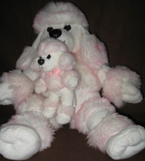 Build A Bear Poodle Dog Mini Baby Puppy White and Pink