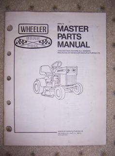 1976 Wheeler Lawn Mower Tractor Parts Manual S