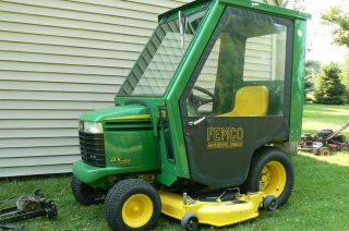 JOHN DEERE GX255 LAWN TRACTOR WITH 54 MOWER 42 SNOWBLOWER ENCLOSED CAB