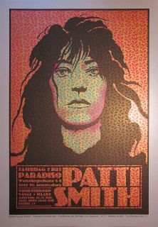 Patti Smith Screen Print by Chuck Sperry S N Silver Metallic Edition