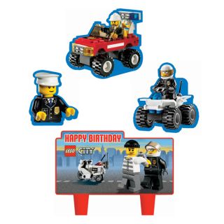 Lego City Birthday Cake Candles Set Decoration Toppers