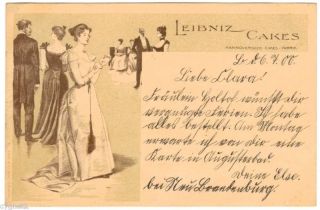 Postcard German Advertising 1900 Leibniz Cakes