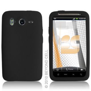 HTC Inspire 4G Black Rubber Silicone Skin Case