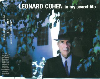 Leonard Cohen in My Secret Life 1 Track Promo CD Single M M