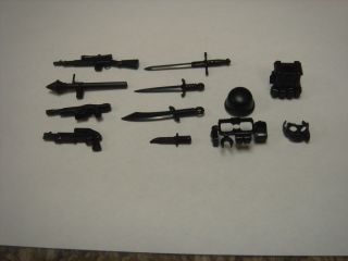 12 Pcs Lego Brick Arms Military Army Custom Minifig Weapons Vest Lot