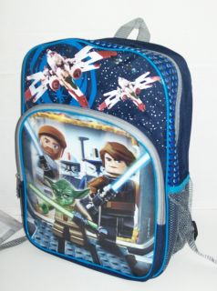 NWT Lego STAR WARS Hologram BACKPACK & LUNCH BOX Full Size Book Bag