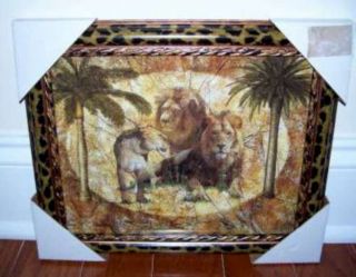 LIONS TIGERS Leopards Framed African Safari Jungle Picture 4 Home
