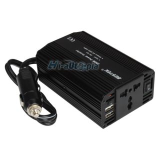 Bestek 300W Car Power Inverter DC 12V to 220V AC Adapter USB Charger