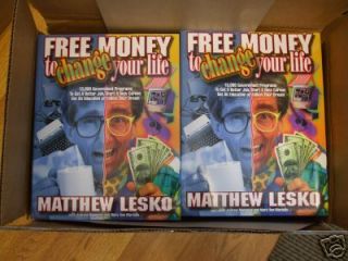 Free Money to Change Your Life Lesko 1st Ed New Book