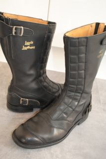 LEWIS LEATHERS MOTORCYCLE BOOTS CAFE RACER ACE TOURING RACING UK 10 A