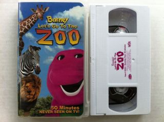 Barney Lets Go to The Zoo VHS Original Release on Video