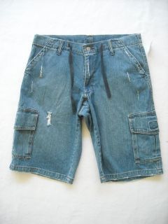 Levi Strauss Distressed Cargo Jean Shorts Mens Size 32