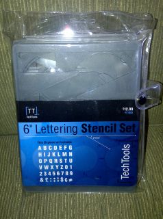  Tools 6 Lettering Stencil Set Kit Letters Numbers Symbols Art Crafts