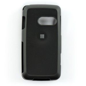 Rubber Black Hard Case Cover for LG Rumor Touch LN510