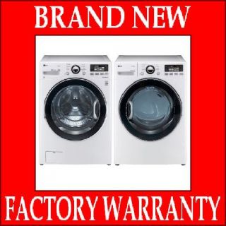 LG Front Load Steam Washer & Electric Dryer WM3470HWA DLEX3470W White