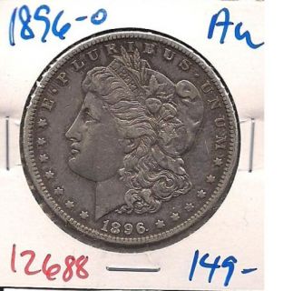 1896 O Morgan Liberty Silver Dollar AU 12688