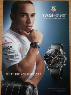 Tag Heuer Carrera Lewis Hamilton Print Ad Advertisement 00s Watch NG