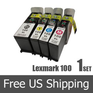 4pk for Lexmark 100 XL Ink Jet Cartridge Combo S305 S405 S505 S605