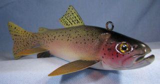 GORGEOUS Rio Grande Trout spear fish decoy North Dakota Master Artist