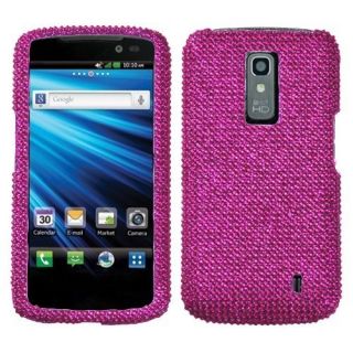 For LG Nitro HD Crystal Diamond Bling Hard Case Snap on Phone Cover