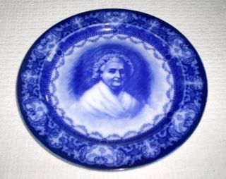 Vintage Royal Doulton Flow Blue Martha Washington Plate  Bowman
