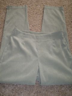 Fibers Barbara Lesser Pants 10 Green Ultrasuede Sharp