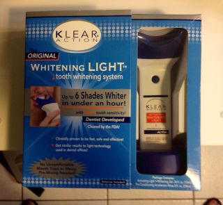 Klear Action Tooth Teeth Whitening Light System Kit One Hour w Battery