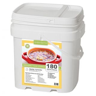 Lindon Farms 180 Serving Gourmet Freeze Dried Food Bucket MRE Survival